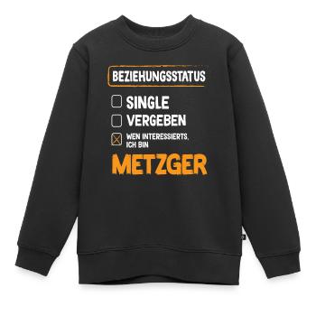 Statut de la relation de boucher Boucher Boucher - Sweat Premium enfant bio - noir - Devant - AI Model Kid Female (0cm)