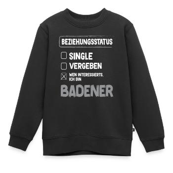 Badener Beziehungsstatus Badener Baden - Kinder Premium Organic Sweatshirt - Schwarz - Vorne - AI Model Kid Female (0cm)