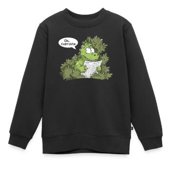 L’humour des dinosaures de la paléontologie - Sweat Premium enfant bio - noir - Devant - AI Model Kid Female (0cm)