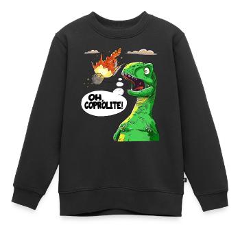 Der Humor Der Paläontologie Dinosaurier - Kinder Premium Organic Sweatshirt - Schwarz - Vorne - AI Model Kid Female (0cm)
