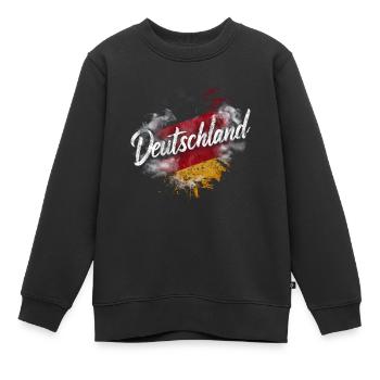 Allemagne Allemand Allemand GER Almanya Alemania - Sweat Premium enfant bio - noir - Devant - AI Model Kid Female (0cm)