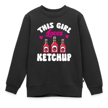 Ketchup Ketchup à la tomate - Sweat Premium enfant bio - noir - Devant - AI Model Kid Female (0cm)