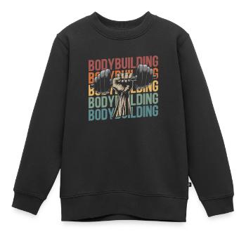 Musculation bodybuilders - Sweat Premium enfant bio - noir - Devant - AI Model Kid Female (0cm)