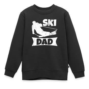 Skifahrer Vater - Kinder Premium Organic Sweatshirt - Schwarz - Vorne - AI Model Kid Female (0cm)