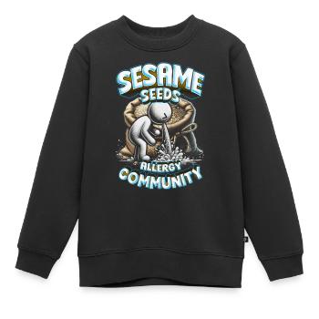 Capsule Fruit Allergy Seeds Allergy Community - Sweat Premium enfant bio - noir - Devant - AI Model Kid Female (0cm)