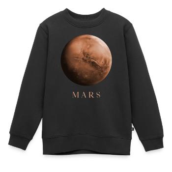 Mars Planet Astrophysik Kosmologie Weltraum - Kinder Premium Organic Sweatshirt - Schwarz - Vorne - AI Model Kid Female (0cm)