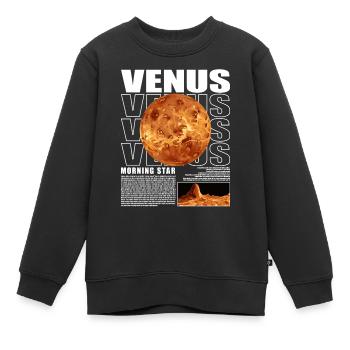 Venus Planet Weltraum Kosmologie Astronomie - Kinder Premium Organic Sweatshirt - Schwarz - Vorne - AI Model Kid Female (0cm)