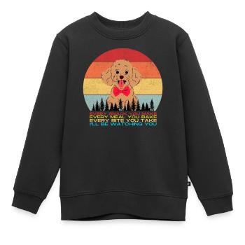 Pudel - Kinder Premium Organic Sweatshirt - Schwarz - Vorne - AI Model Kid Female (0cm)