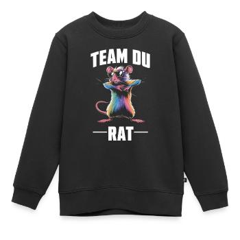 Team Du Rat Radin Humor Fun - Kinder Premium Organic Sweatshirt - Schwarz - Vorne - AI Model Kid Female (0cm)