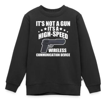 Its Not A Gun Meme - Funny Its Not A Gun - Kinder Premium Organic Sweatshirt - Schwarz - Vorne - AI Model Kid Female (0cm)