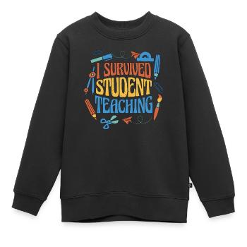 I Survived Student Teaching 6 - Kinder Premium Organic Sweatshirt - Schwarz - Vorne - AI Model Kid Female (0cm)