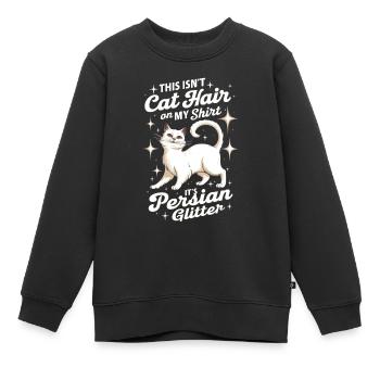 Katze Perser Geschenk - Kinder Premium Organic Sweatshirt - Schwarz - Vorne - AI Model Kid Female (0cm)