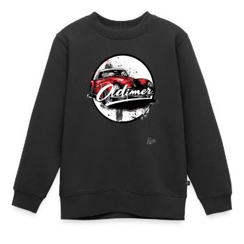 Cette voiture est une voiture classique - Sweat Premium enfant bio - noir - Devant - AI Model Kid Female (0cm)