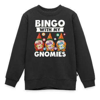 Bingo Mit Meinen Gnomies Lustiges Bingo - Kinder Premium Organic Sweatshirt - Schwarz - Vorne - AI Model Kid Female (0cm)