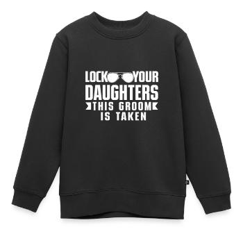 Bräutigam Bachelor Party Unkraut - Kinder Premium Organic Sweatshirt - Schwarz - Vorne - AI Model Kid Female (0cm)