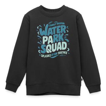 Parc aquatique Squad : vacances en famille, plaisir aquatique - Sweat Premium enfant bio - noir - Devant - AI Model Kid Female (0cm)