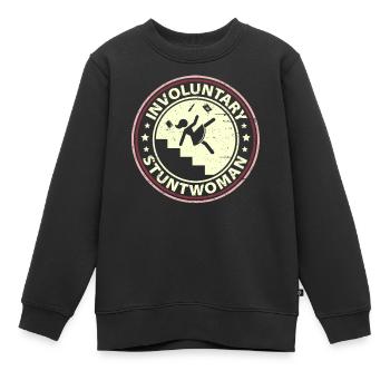 Cascadeuse involontaire - Sweat Premium enfant bio - noir - Devant - AI Model Kid Female (0cm)