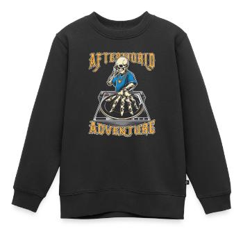 Techno Raver Afterworld Adventure - Sweat Premium enfant bio - noir - Devant - AI Model Kid Female (0cm)