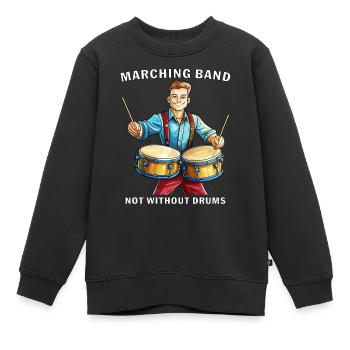 FANFARE PAS SANS TAMBOURS - Sweat Premium enfant bio - noir - Devant - AI Model Kid Female (0cm)
