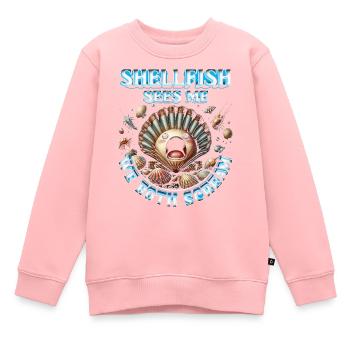 Allergie aux fruits de mer - Sweat Premium enfant bio - rose - Devant - AI Model Kid Female (0cm)