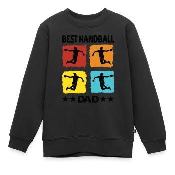 Meilleur père de handball - Sweat Premium enfant bio - noir - Devant - AI Model Kid Female (0cm)
