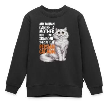 Katze Perser Geschenk - Kinder Premium Organic Sweatshirt - Schwarz - Vorne - AI Model Kid Female (0cm)