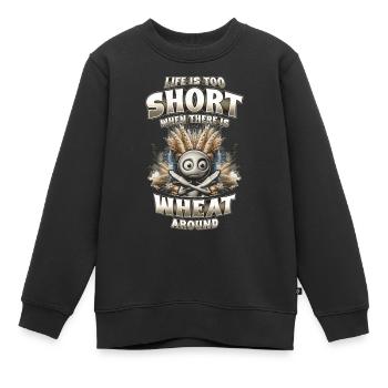Allergie au blé - Sweat Premium enfant bio - noir - Devant - AI Model Kid Female (0cm)