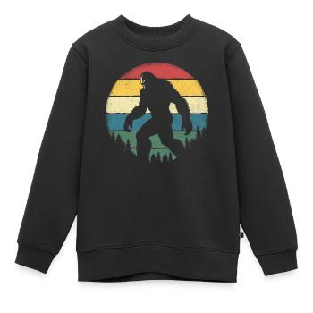 Bigfoot rétro - Sweat Premium enfant bio - noir - Devant - AI Model Kid Female (0cm)