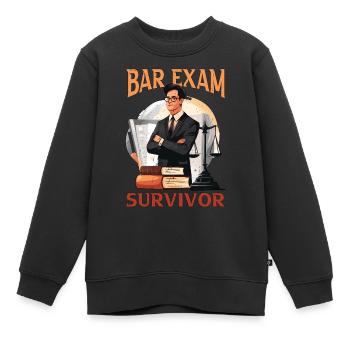 Bar Exam Survivor 5 - Kinder Premium Organic Sweatshirt - Schwarz - Vorne - AI Model Kid Female (0cm)