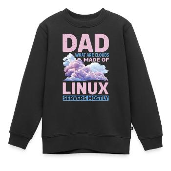 De quoi sont faits les clouds, les serveurs Linux principalement 32 - Sweat Premium enfant bio - noir - Devant - AI Model Kid Female (0cm)