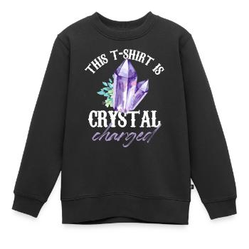 Ce design en guérisseur Reiki chargé de cristal - Sweat Premium enfant bio - noir - Devant - AI Model Kid Female (0cm)