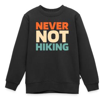 Wandern Wanderer - Kinder Premium Organic Sweatshirt - Schwarz - Vorne - AI Model Kid Female (0cm)