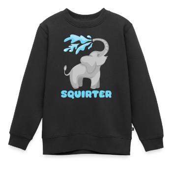 Lustiger Elefant Unangemessener Witz, Nerd, Geek - Kinder Premium Organic Sweatshirt - Schwarz - Vorne - AI Model Kid Female (0cm)
