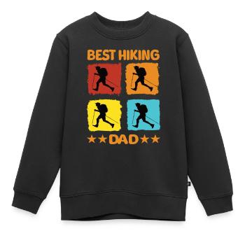 Meilleur père de randonnée - Sweat Premium enfant bio - noir - Devant - AI Model Kid Female (0cm)