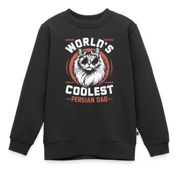 Katze Perser Geschenk - Kinder Premium Organic Sweatshirt - Schwarz - Vorne - AI Model Kid Female (0cm)