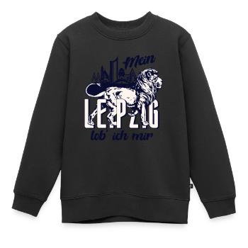 Mein Leipzig Lob' ich Mir Hell - Kinder Premium Organic Sweatshirt - Schwarz - Vorne - AI Model Kid Female (0cm)