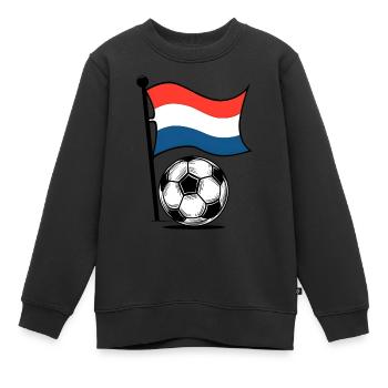 Football néerlandais - Sweat Premium enfant bio - noir - Devant - AI Model Kid Female (0cm)