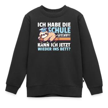 Schul Absolvent Realschule Hauptschule Schule - Kinder Premium Organic Sweatshirt - Schwarz - Vorne - AI Model Kid Female (0cm)