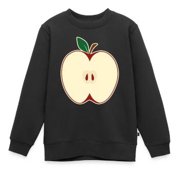 Apfel Pflücken Apfel Butter Pflücker Apfel - Kinder Premium Organic Sweatshirt - Schwarz - Vorne - AI Model Kid Female (0cm)