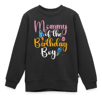 Mutter Des Geburtstagskinders Raum Astronauten - Kinder Premium Organic Sweatshirt - Schwarz - Vorne - AI Model Kid Female (0cm)