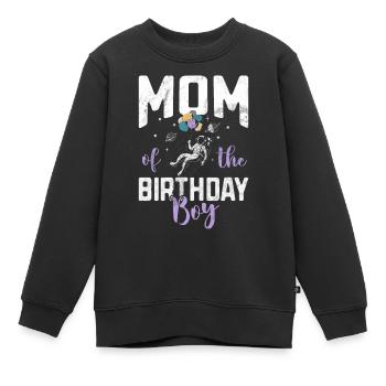 Mutter Des Geburtstagskinders Raum Astronauten - Kinder Premium Organic Sweatshirt - Schwarz - Vorne - AI Model Kid Female (0cm)