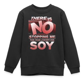 Allergie au soja - Sweat Premium enfant bio - noir - Devant - AI Model Kid Female (0cm)