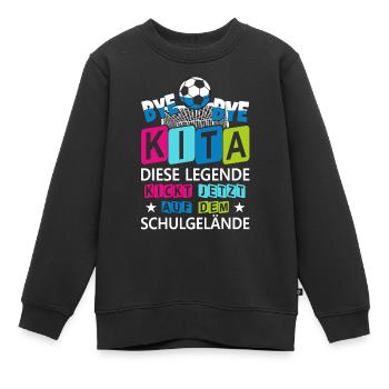 Einschulung Schulkind Kindergarten Kita Geschenk - Kinder Premium Organic Sweatshirt - Schwarz - Vorne - AI Model Kid Female (0cm)