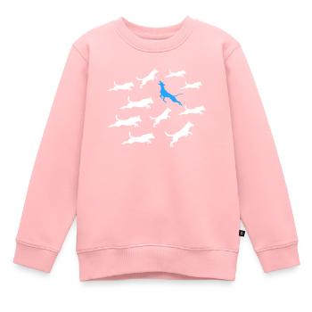 Gegen den Strom Individualität und Stil Hunde - Kinder Premium Organic Sweatshirt - Rosa - Vorne - AI Model Kid Female (0cm)