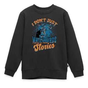 Vogelbeobachtung Ornithologe - Kinder Premium Organic Sweatshirt - Schwarz - Vorne - AI Model Kid Female (0cm)