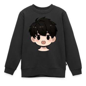 Boy Face Expression - Kids Premium Organic Sweatshirt - black - Front - AI Model Kid Female (0cm)