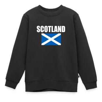 Scotland - Kids Premium Organic Sweatshirt - black - Front - AI Model Kid Female (0cm)