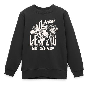 Mein Leipzig Lob' ich Mir Dunkel - Kinder Premium Organic Sweatshirt - Schwarz - Vorne - AI Model Kid Female (0cm)