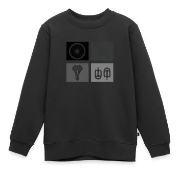 Fahrrad Zubehör Fahrrad - Kinder Premium Organic Sweatshirt - Schwarz - Vorne - AI Model Kid Female (0cm)