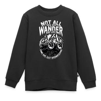 Vogelbeobachtung Ornithologe - Kinder Premium Organic Sweatshirt - Schwarz - Vorne - AI Model Kid Female (0cm)